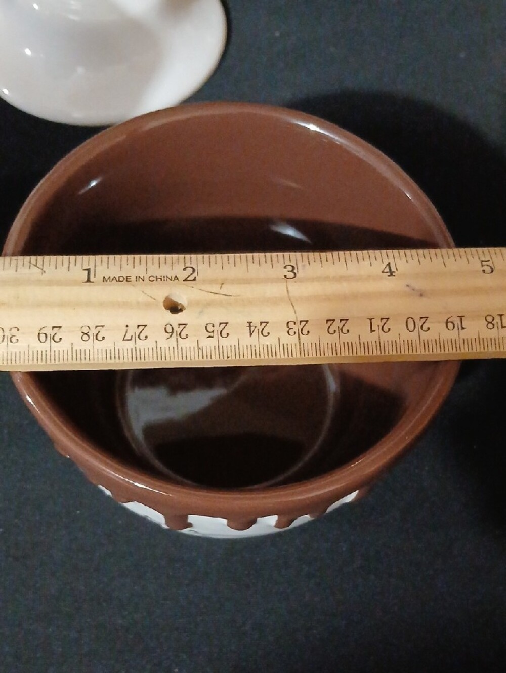 New!! Set of 2 Rae Dun Ice Cream Sundae Ceramic Bowls - Brown Drip Design NWT - Picture 9 of 10
